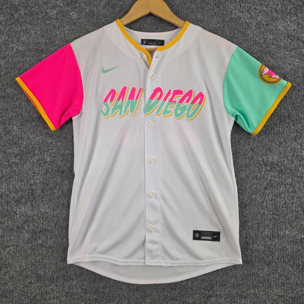 San Diego Padres City Connect Jersey Youth L 14 16 Tatis Jr 23 Nike MLB Baseball